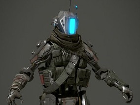 机器人 科幻士兵 3d模型 带绑定
