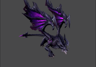 动画 暗黑 魔龙  手绘 dragon 飞龙  黑龙  紫龙