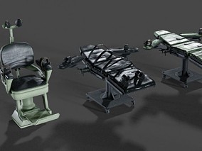 刑具 床 椅子 凳子 手术台 3d模型