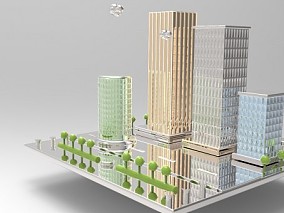 楼房建筑模型C4D建筑