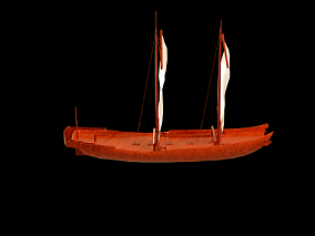 渔船 木质海盗船帆船 素材3D元素