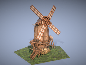 风车 牧场 荷兰风车 磨坊 欧式风车 木质风车 乡村风车 古代风车  旧风车 老式风车 风车磨坊