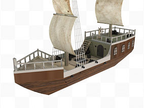 船木质海盗船帆船渔船 (2)
