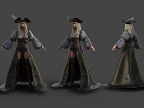 女海盗 海盗船员 欧洲海盗 写实人物 欧洲女性 次时代模型
