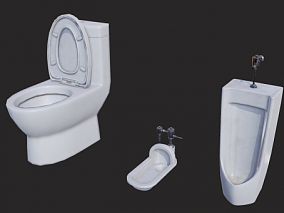 次世代PBR 厕所用品 组件 马桶 坐便器 蹲便器 小便池 洗手间 卫生间