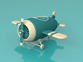 卡通 小飞机 三维建模 模型