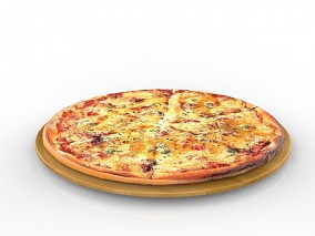 芝士盐焗安格斯牛肉披萨 美味披萨食品美食C4D模型