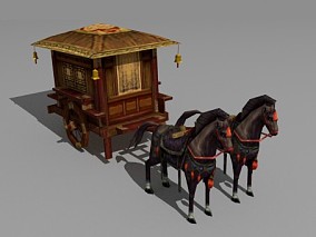 游戏模型  马车  古代  轿子  轿车