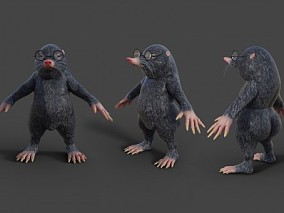 地鼠 卡通老鼠 卡通角色鼠  3d模型