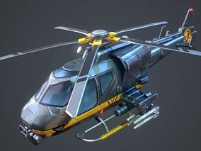卡通飞机 战斗机 武装直升机 3d模型 多种文件格式