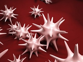 细胞病毒 病毒 细胞 细菌 抗疫 疫情 医学模型 卡通广告元素 006