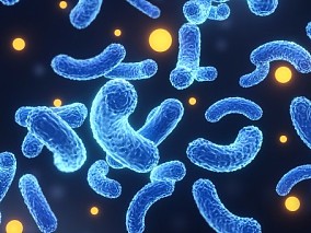 疫情  细菌病毒医疗生物蓝色_ 病毒 细胞 细菌 抗疫 医学模型 卡通广告元素