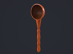 PBR 写实木勺 勺子 水瓢 生活用具 汤勺 厨具