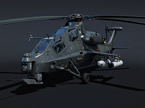 PBR次世代写实中国最强的武装直升机WZ-10重型武装直升机模型