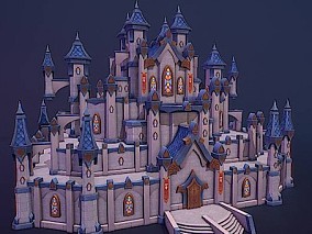 高质量场景 卡通城堡 童话王国 幻想世界 3d模型 多种文件格式 古代建筑