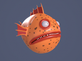 卡通鱼 深海鱼 丑陋的鱼 动物 怪鱼