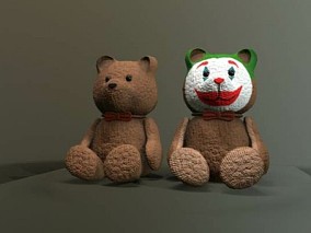 卡通小熊 毛毛熊 玩具熊 3d模型 多种文件格式