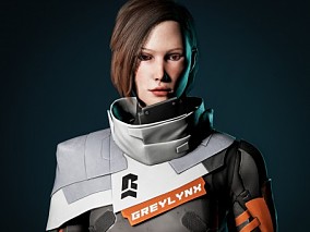 次时代 科幻女孩 未来战士 未来武器 太空少女 3d模型 多种文件格式