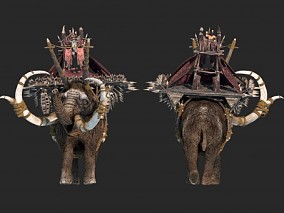 象王 巨型大象 猛犸象 蛮王 远古战士 野蛮人 蛮族 坐骑 部落