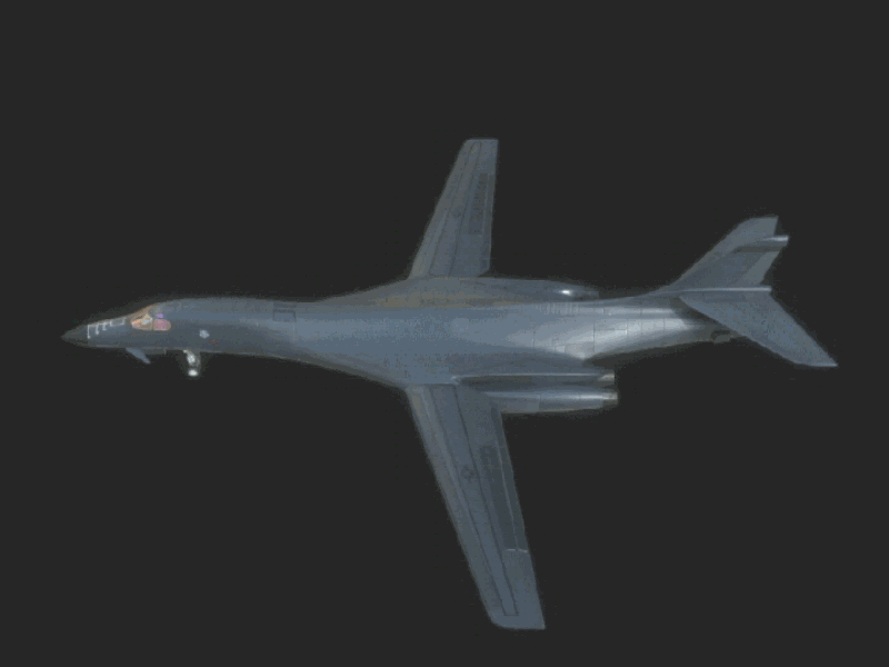 【假想敌】动画绑定PBR 美国空军B-1B战略轰炸机 B1B“枪骑兵”战略轰炸机 B1远程轰炸机
