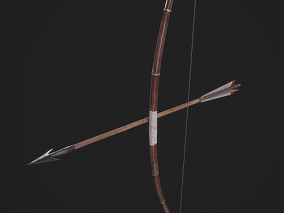 中世纪武器弓箭 PBR 游戏准备 弓弩 弩箭 冷兵器