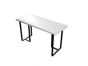 织物整理桌餐桌白色烤漆桌家具3D模型