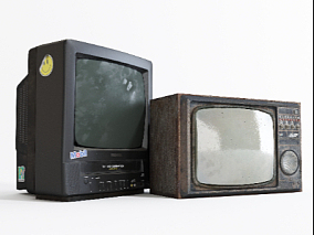 现代风格老旧电视机 电子产品 电视 家电