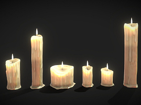 蜡烛    带火焰的熔化蜡烛   燃烧蜡烛  白蜡烛  烛光