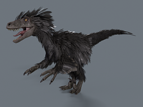 PBR材质 迅猛龙 猛禽 恐龙 怪物 侏罗纪 灭绝的动物 暴龙 古生物 鸟龙 食肉动物