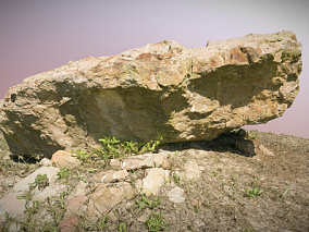 一块巨石   石头  岩石  礁石  石头  石块   扫描石头   写实石头    悬崖 地形