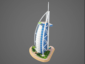 帆船酒店  迪拜帆船酒店 卡通阿·拉·伯塔  卡通酒店  大厦  七星酒店   卡通建筑  卡通房屋