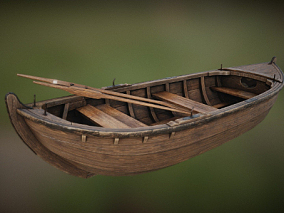 木船   船 卡通船 捕鱼船 渔船 船桨  帆船  船桨  中式道具