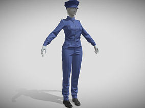 女警服装   警察  A字形  动漫人物  动漫女孩 模特    警务人员