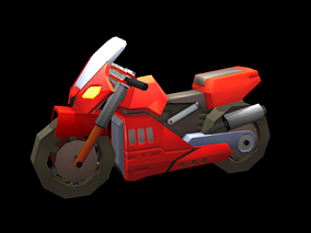 卡通摩托车 科幻 交通工具