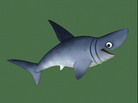 卡通鲨鱼  鲨鱼  卡通动物  海洋动物