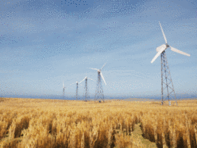 风力发电 能源发电 发电 风电清洁能源 风力 麦田 风力机 风力发电机 风车 新能源 风能发电机
