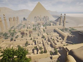 古埃及法王 金字塔 沙漠遗迹 狮身人面像 古埃及城 古代寺庙遗址 古城 遗迹 荒漠 沙漠 法老墓