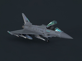 PBR次世代写实欧洲EF-2000台风战斗机模型
