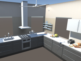 现代化厨房模型U3D