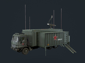 PBR次世代写实移动式探测雷达车模型