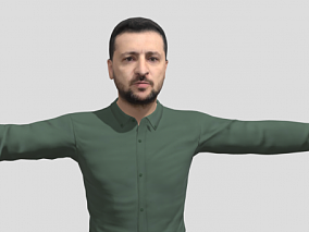 泽连斯基 写实人物 乌克兰 3D模型 外国男人 3D模型 多种文件格式