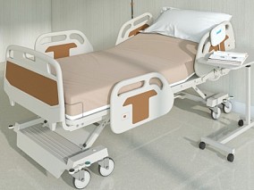 病床组合 现代医疗器械 3d模型