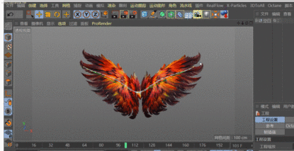 火焰 翅膀 带绑定 带动画 3D模型 多种文件格式