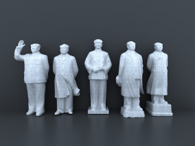 毛主席红色革命 八路军 红军雕塑 可3D打印 雕像 毛主席雕像 伟人石雕 石塑 3D模型