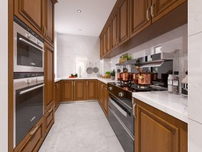 新中式厨房 简约室内设计3d模型