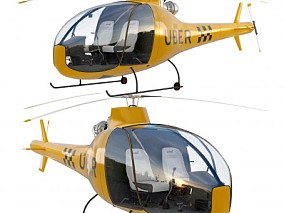 客用直升机飞机 螺旋桨绑定 Max+FBX+OBJ