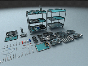 医院外科医疗手术设备器材道具 3d模型