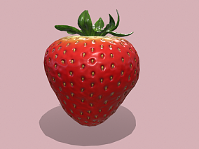 草莓 水果 PBR材质 蔷薇科 草本植物 低模