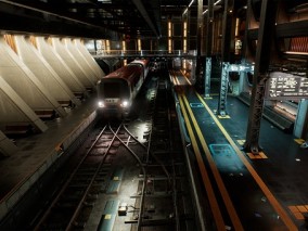 地铁站 地下交通轨交线 写实 现代 UE5