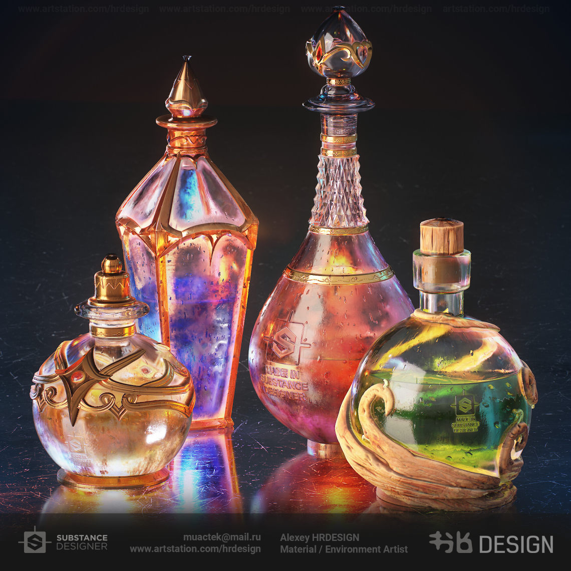 魔药瓶写实建模     设计师：Alexey HRDesign